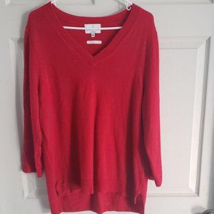 bell france Women's Lux Vneck Sweater 100% Cashmere sizeXL